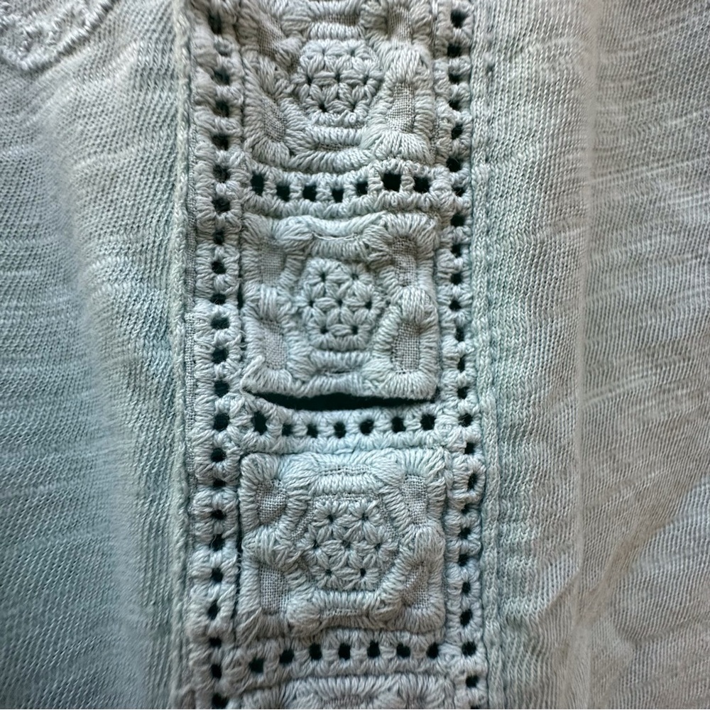 Lane Bryant swing tee crochet detail short sleeve mint green shirt women’s 14/16 - Picture 6 of 9